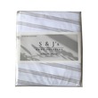 S&J Double Bed Sheet Horizontal brown triple stripe  SJ-01-26