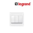 Legrand LG-3G 2WAY 16AX BIG ROCKER WH (617605) Switch and Socket (LG-16-617605)