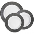 Luminarc Tempered Astre Black 18 Pc Table Set P8138