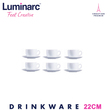 Luminarc Evolution White Peps Cup & Saucer 22CL 6PCS 63368