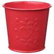 Ikea Vinterfint Plant Pot, Heart Pattern Red, 9 CM 705.296.20
