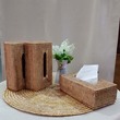 H&T ကြိမ်Tissue Box ရိုးရိုးလေးထောင့်အကြီး