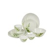 Borosil Fluted Green Herbs Full Plate 11IN