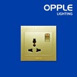 OPPLE OP-C0213912A-J-GOLD (13A Multi Socket with switch) Switch and Socket (OP-21-109)
