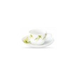 Borosil Fluted Green Herbs Cup&Saucer 6 PCS 22CL