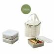 LCB823KG Lock & Lock Round Square 3PCS Set (Small) (HPL823X2; HPL823Cx1+Chopsticks+Lunch Bag)