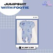 Te Te & Ta Ta Jumpsuit With Footies Blue 6-9 Months (3Pcs/1Set) KJSF-L101