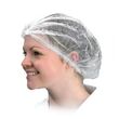Mob Cap Double Elastic, White, 100PCS L92110CW 1PKT