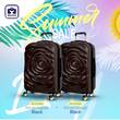 Beluga  24 Inches Luggage Rose Lady Combo Set Black (BE-ROSE-24+24)