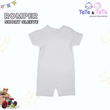 Te Te & Ta Ta Short Romper Short Sleeves White 0-3 Months (2Pcs/1Set) KRP-S102