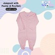 Te Te & Ta Ta Jumpsuit With Footies Pink 0-3 Months (3Pcs/1Set) KJSF-L102
