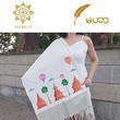 Mahar 90s Belle Shawl လှည်းဝင်ရိုးသံ တညံညံ ပုဂံဘုရားပေါင်း Code No.034 (ချည်သားအဖြူရောင်)