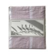 S&J Single Bed Sheet White stripe on pink SJ-02-26