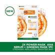Garnier 2X Power Mask AHA Serum & Ginsing Mask (1.5G & 21G)