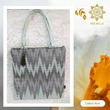 Kway Bag 90s Belle Swal Code No.042 Milk Green & Grey