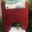 MAT561 Lock & Lock Microfiber Memory Foam Mat Stripe 53 x 61 x 1.5CM (Red)