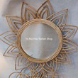Rattan Mirror Lemon Yellow
