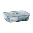 HPL320EM Lock & Lock Rectangular Nestable Style 850ML (With Teal Silicone)