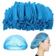 Mob Cap Double Elastic, Blue, 100PCS L92110CB 1PKT