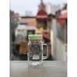 LLG002 Lock & Lock Glass Jar With Handle 630ML Green