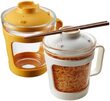 LLG480 Lock & Lock Convenience Food Glass Container (Ramen Cup) 550ML (White/Yellow)