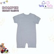 Te Te & Ta Ta Short Romper Short Sleeves Blue 0-3 Months (2Pcs/1Set) KRP-S102