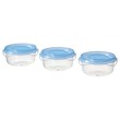 Ikea Pruta Food Container, Transparent/Blue, 70 Ml 304.449.44