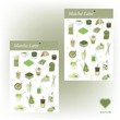 Jourcole  Matcha Latte Sticker 1 Sheet  4x6inches JC0010