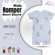 Te Te & Ta Ta Short Romper Short Sleeves Blue 3-6 Months (3Pcs/1Set) KRP-S101